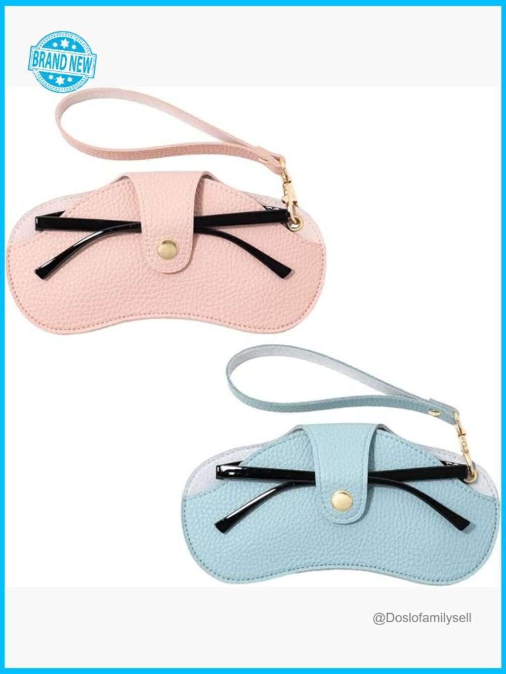 Soft Leather Sunglasses Case Travel Glasses Pouch Portable Eyeglasses Holder